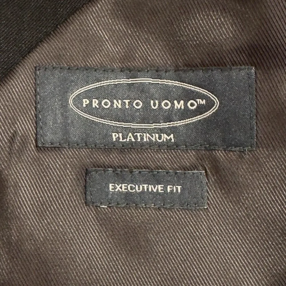 PRONTO UOMO Mens Blazer 42S Sport Coat Two Button Jacket Wool Charcoal Gray
